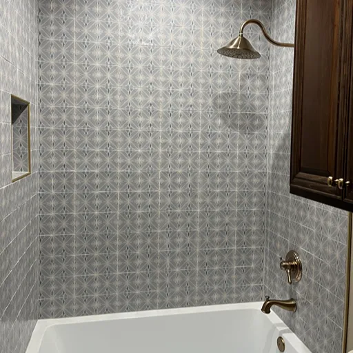 grey shower tile 